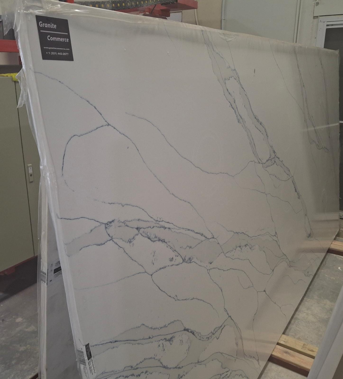 Calacatta Unique Blue slab sample
